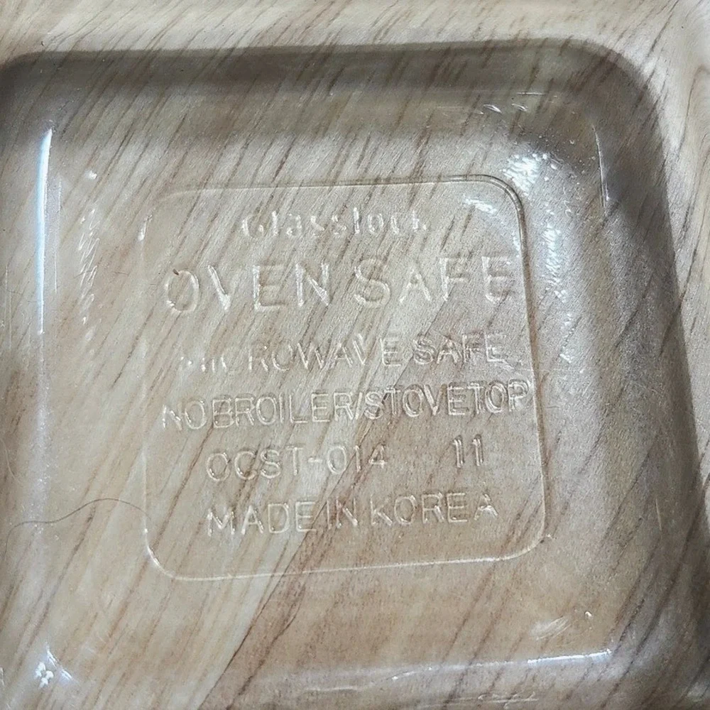Glasslock OCST-014 Square Oven Safe Glass Storage Containers‎ 145ml Set 2 Korea